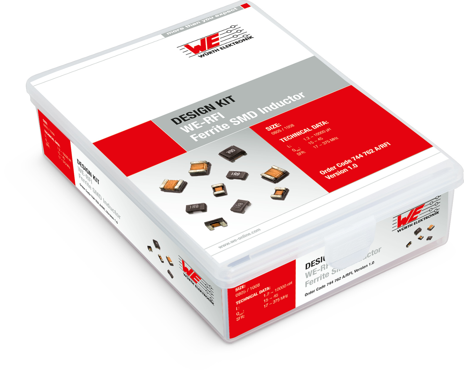 Design Kit WERFI SMT Wire Wound Ferrite Inductor 0805/1008 ±5 Tol